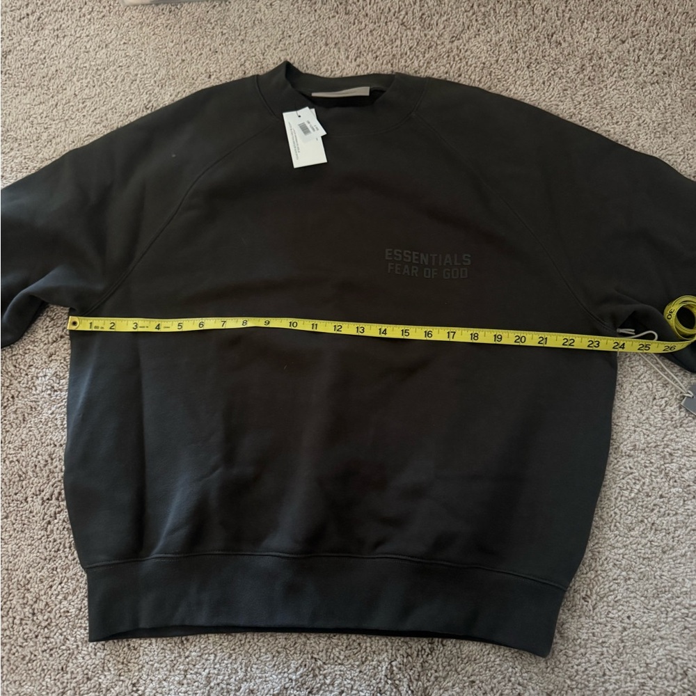 Essentials Dark Brown/ Gray Crewneck Sweatshirt - Picture 7 of 9